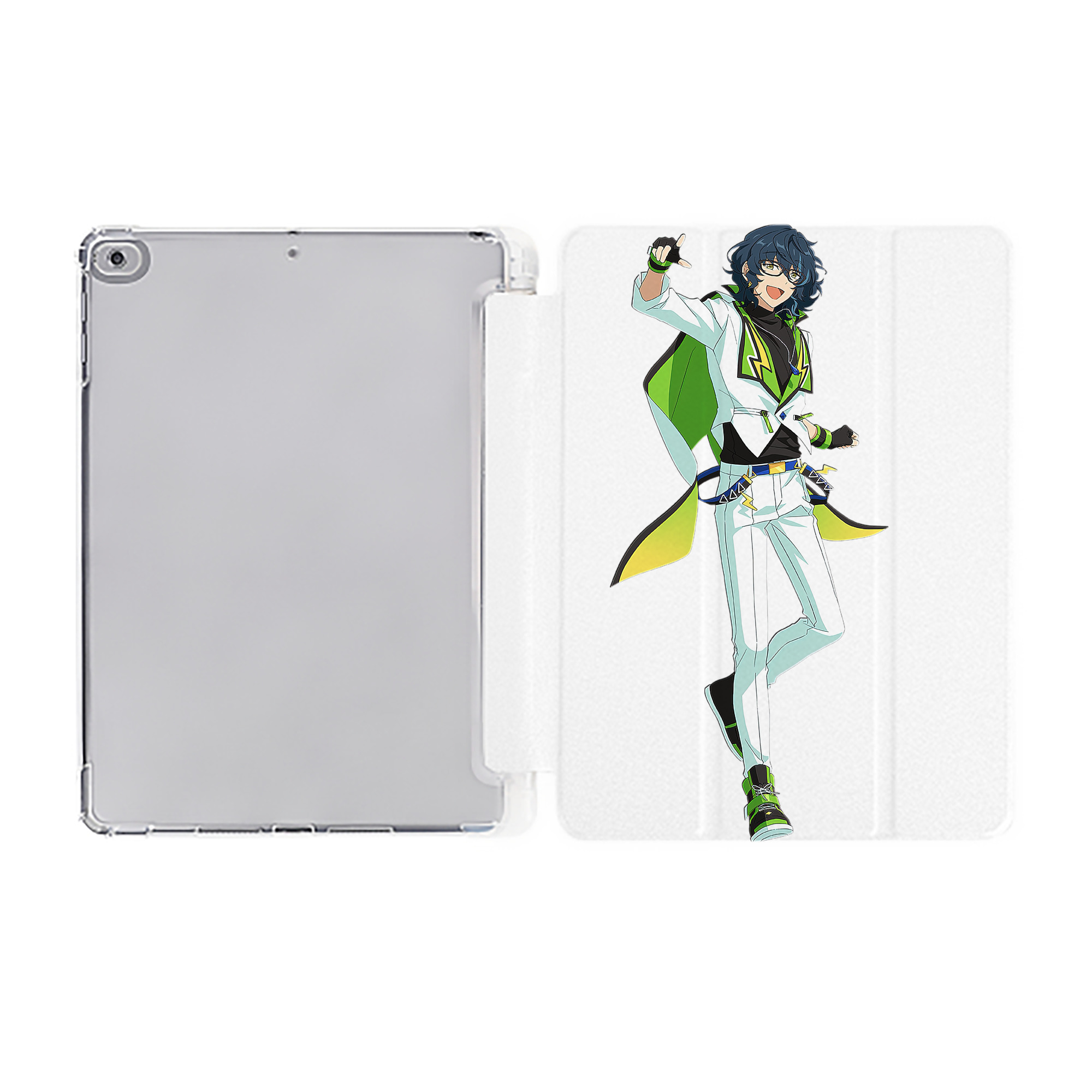 （画像用） あんさんぶるスターズ! Ensemble Stars IPad ケース ペン収納付き 三つ折りスタンド PUレザー×シリコン 対応機種9.5/10.5/10.9インチ
